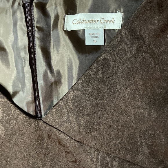 Coldwater creek dress 16 delicate leopard print brown. - Picture 5 of 5